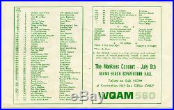 The Monkees JIMI HENDRIX Original 1967 Concert Handbill