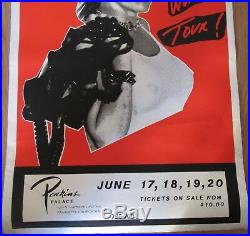 The Plasmatics Concert Poster 1984 World Tour Perkins Palace Wendy O Punk 22x47