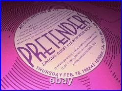 The Pretenders Bow Wow Wow 2/1982 Concert Poster Original Serigraph Only Example