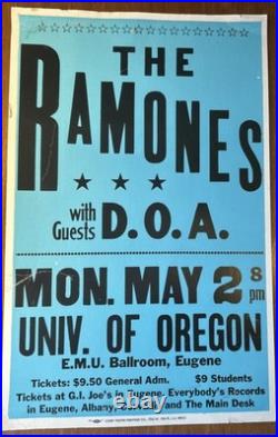 The Ramones ORIGINAL Concert Poster 1984, Eugene, Oregon punk