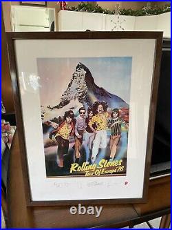 The Rolling Stones European Tour 1976 Concert Signed Lithograph Limited To 5,000