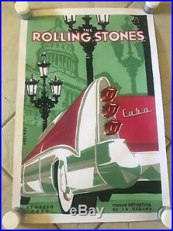 The Rolling Stones Poster Havana Cuban Concert 25 March 2016 Original
