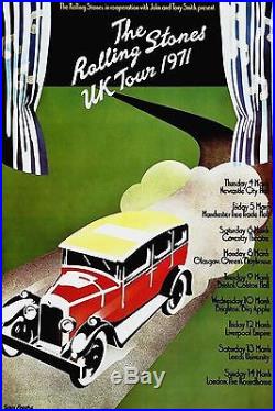 The Rolling Stones UK Tour Rare Authentic Original Concert Promo Poster 1971
