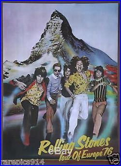 The Rolling Stones Vintage Original European Tour Concert Poster 1976