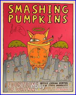 The Smashing Pumpkins BAND SIGNED Concert Poster 1/29/97 Penn State U