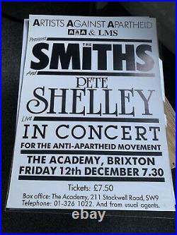 The Smiths Final Concert Poster Brixton 1986 Original Morrissey