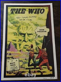 The Who Concert Tour Poster Cow Palace 1973, With Lenard Skyward 2nd Press Origin