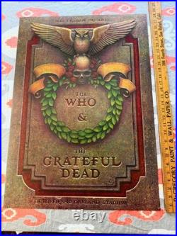 The Who/Grateful Dead SIGNED Oakland Stadium Concert Poster (Bill Graham, 1976) The Who/Grateful Dead SIGNED Oakland Stadium Concert Poster (Bill Graham, 1976)
