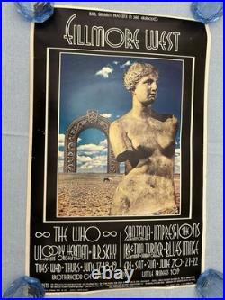 The Who, Santana 1969 Fillmore West concert poster