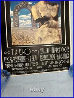 The Who, Santana 1969 Fillmore West concert poster