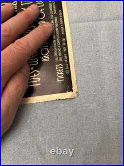 The Who, Santana 1969 Fillmore West concert poster