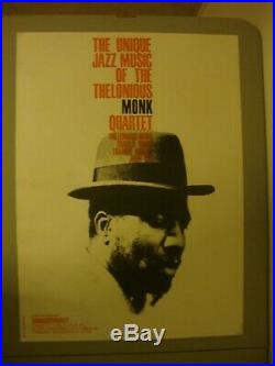 Thelonious Monk 1961 Original Concert Poster Sweden Rare