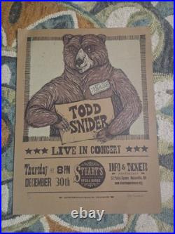 Todd Snider Concert Poster 12/30/2010
