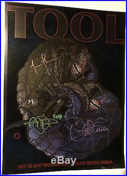 Tool BAND SIGNED Concert Poster Print Rochester NY 5/30/17 Autographed by All 4
