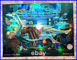 Tool Band Concert Poster Tacoma Tour January 11 2022 458/780 Lori Nelson Art