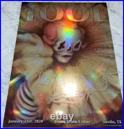 Tool Poster Austin Frank Erwin 2020 concert tour limited edition holographic
