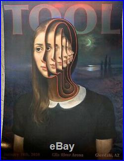 Tool poster glendale az 2020 concert tour miles johnston art holographic image