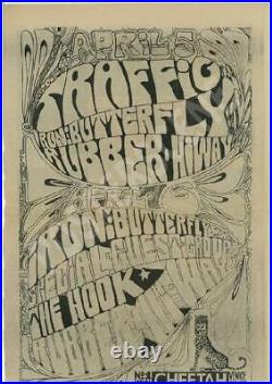 Traffic Iron Butterfly Los Angeles 1968 Concert News Ad Poster Masse Original