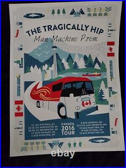 Tragically Hip Man Machine Poem Concert Poster (2016)
