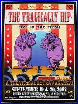 Tragically Hip Vancouver 2002 Concert Poster Original Rare