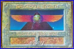 Ultra Rare GRATEFUL DEAD EUROPEAN TOUR EGYPT 1978 CONCERT POSTER by Alton Kelley