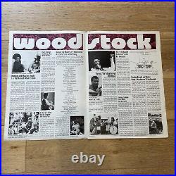 Ultra Rare Woodstock Local Release Poster Original Vintage 1970 Purple Crowd