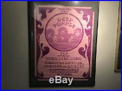 Ultra rare original 1972 deep purple concert poster