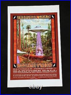 Unbroken Chain Aliens Hunting Mushrooms San Francisco 96 Original Concert Poster