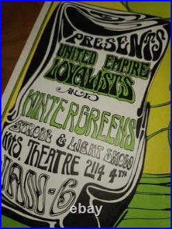 United Empire Loyalists AFTERTHOUGT Concert Poster Original 1968 Bob Masse
