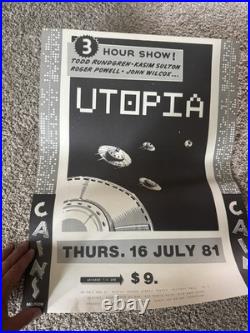 Utopia Todd Rundgren Original Vintage Concert Promotion Poster 1981