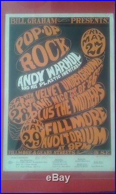 Velvet Underground Nico Andy Warhol Pop Bg 8 Concert Poster Zappa Mothers Aor