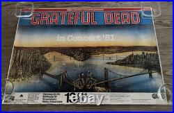 VINTAGE GRATEFUL DEAD IN CONCERT 1981 GERMANY ORIGINAL POSTER 24 x 33 1/2 RARE