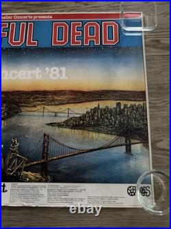 VINTAGE GRATEFUL DEAD IN CONCERT 1981 GERMANY ORIGINAL POSTER 24 x 33 1/2 RARE