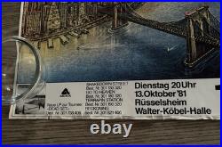 VINTAGE GRATEFUL DEAD IN CONCERT 1981 GERMANY ORIGINAL POSTER 24 x 33 1/2 RARE