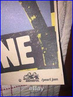 VINTAGE RARE PEARL JAM 1995 Sponsored By No One ORIGINAL CONCERT TOUR POSTER