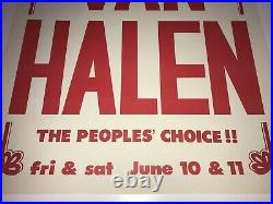 Van Halen Authentic Unused Concert Show Gig Poster June 1977 Whisky Eddie RARE