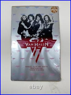 Van Halen Vintage Market Square Arena Live Concert Poster For 1980 WACF Tour