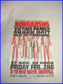 Victims Family No means no Shark Bait Cast of Thousands punk 90s concert poster