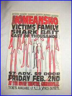 Victims Family No means no Shark Bait Cast of Thousands punk 90s concert poster