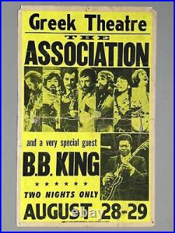 Vintage 1960s Original Boxing Style Concert Poster The Association B. B. King