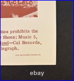 Vintage 1967 Moscoso Big Brother & the Holding Co Concert Poster Family Dog