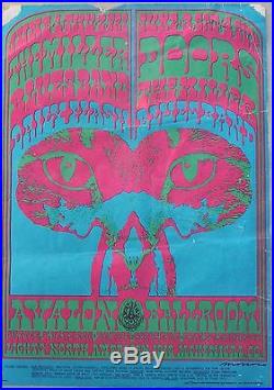 Vintage 1967 The Doors Miller Blues Band Family Dog Original Concert Poster