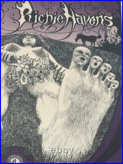 Vintage 1968 Bill Graham- Buffalo Springfield- Richie Havens Concert Poster-orig