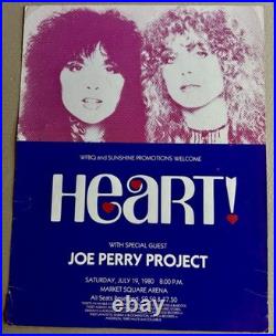 Vintage 1980 Heart Market Square Arena Concert Poster-Ex. Condition