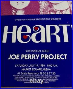 Vintage 1980 Heart Market Square Arena Concert Poster-Ex. Condition