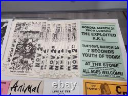 Vintage 1980s LA/San Fran Concert Poster Lot Chuck Berry, Bryan Adams Etc