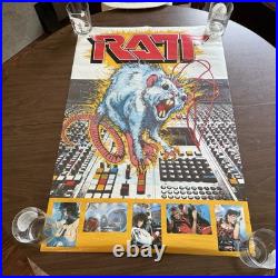 Vintage 1984 RARE RATT Rock N Roll Tour Poster No Holes Lyke New