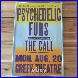 Vintage 1987 Psychedelic Furs, The Call, Colby, Punk boxing style concert poster