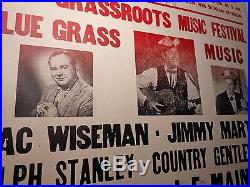 Vintage Bluegrass Concert Poster Conway Twitty Rising Star 1971 Original Rare