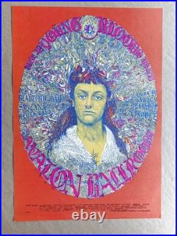 Vintage Concert Poster Avalon Ballroom 1968 Youngbloods Santana Beautiful Day